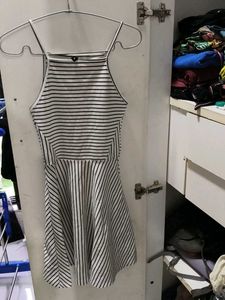 Striped Fit & Flare Dress