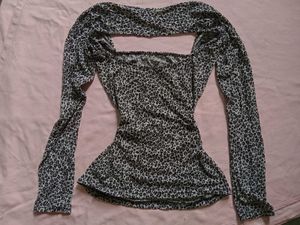 Leopard Print Ruched top