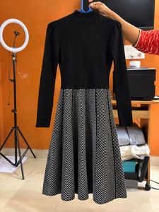 Chic Black &amp; White Midi Dress