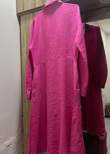 Duanghamol Pink shirt Dress with inner
