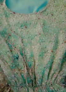 Beautiful Flowers Printed Light Green Kaftan Dress👗👗👗👗👗