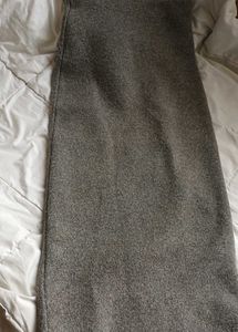 Grey maxi straight skirt