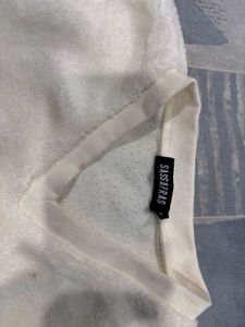 Cozy Fleece V-Neck Cropped Sweater