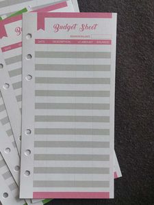 Assorted Craft Stickers and budget sheets