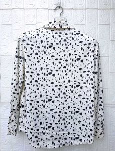 Korean Pintrest Dalmatian Print Button-Up Shirt