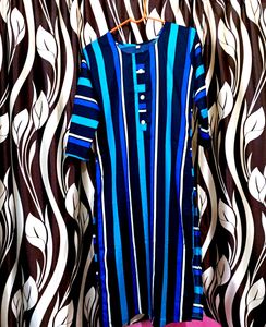 Blue Striped Kurti