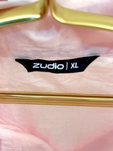 Pink Cropped Shirt with Fish Detail