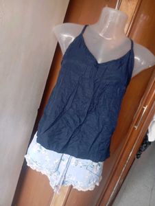Cozy Navy Blue Pajama Set