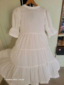 White Embroidered Tiered Maxi Dress