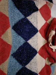 Cozy Argyle Knit Hoodie