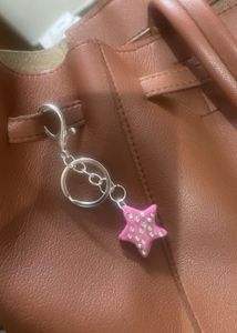 🌸 Glittery Pink Star Keychain / Bag Charm✨