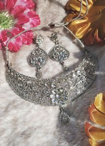 🆕"Luxury Radiance" American Diamond Jewellery Set