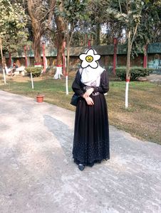 Elegant Black Embellished modest Gown
