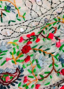 Embroidered Dupatta with Mirror Work