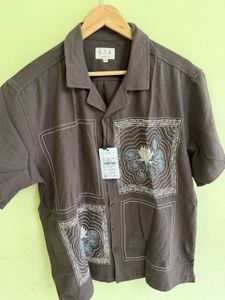 Men's Embroidered Short Sleeve Shirt