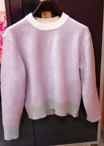 Lavender Knit Pullover Sweater for girls