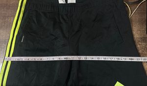 Adidas Authentic Black Track Pants (Neon Logo) 🔥