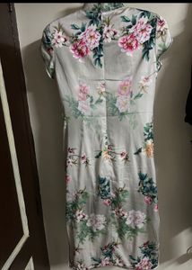 Elegant Floral Cheongsam Dress