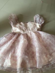 Pink Floral Puff Sleeve Dress