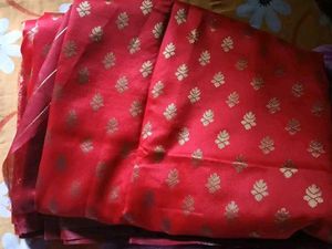 Stunning Red Banarasi Silk Saree