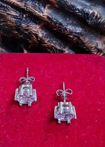 Elegant Round-Cut Stud Earrings