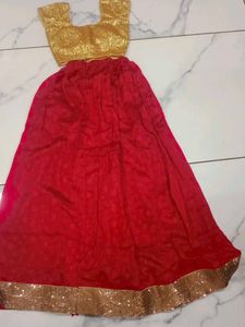 Stunning Red & Gold Lehenga Choli