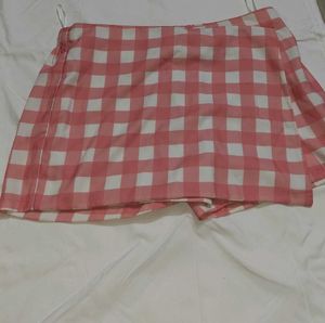 Pink Gingham Skirt