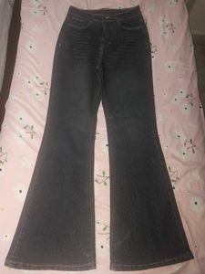 High waisted Flared Dark Wash Jeans