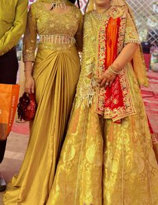 Golden Embellished Lehenga Choli Set