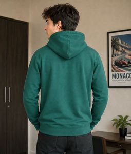 Red Tape Men's Green Zip-Up Hoodie