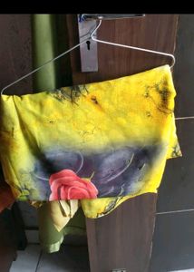 New Chiffon Yellow Colour Saree