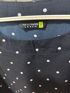 Classic Navy Polka Dot Top