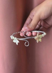 Boho Wire Flower Arm Cuff