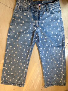 flower printed jeans