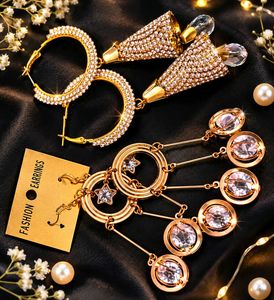 Sparkling Statement Earrings Set