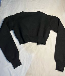 Black Cropped Cardigan