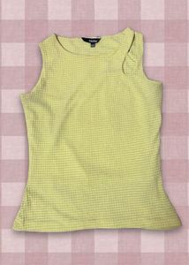 Bright Yellow Cut-Out Tank Top