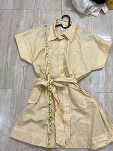 Chic Yellow Shirt Dress