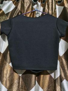 Classic Black Cropped Top