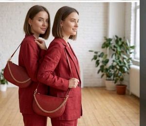 cherry red hand bag