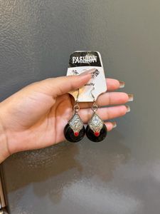Boho Black Stone Earrings