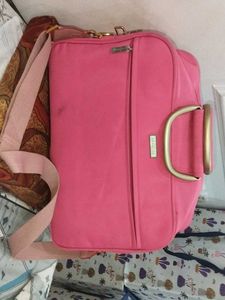 Stylish Pink Laptop Sleeve Bag with Shoulder Strap