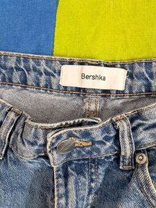 Bershka Wide Leg Ripped Jeans