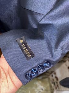 Men's Blue Metallic Blazer