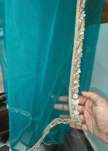Emerald Green Embellished  veil