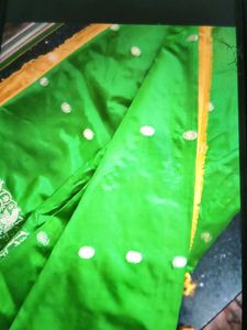 green women silk saree and makeup bundle