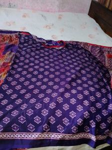 Embroidered Silk Saree with stones