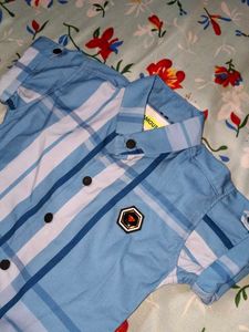 Blue Plaid Boys Shirt