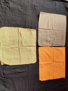 Set of 3 Colorful Scalloped Edged hand towel