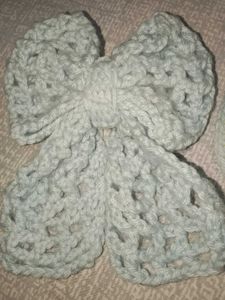 Crocheted Bow &amp; Flower Hair Clips
